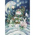 Toland Home Garden Snowman Family Christmas Winter Flag Double Sided 28x40 Inch