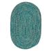 Colonial Mills 3 x 5 Turquoise Blue All Purpose Handmade Reversible Oval Mudroom Area Throw Rug