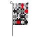 LADDKE Pattern Arrow Red Black White Abstract Graphic Grey Information Color Garden Flag Decorative Flag House Banner 12x18 inch