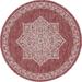 Unique Loom Antique Indoor/Outdoor Traditional Rug Rust Red/Gray 4 1 Round Medallion Traditional Perfect For Patio Deck Garage Entryway