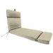 Jordan Manufacturing 72 x 22 Tory Bisque Tan Solid Rectangular Outdoor Chaise Lounge Cushion with Ties and Hanger Loop