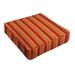 Outdoor Living and Style 22.5 Sunset Orange Stripes Sunbrella Indoor and Outdoor Single Deep