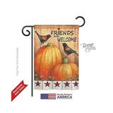 Breeze Decor 63059 Harvest & Autumn Friends Welcome Crows 2-Sided Impression Garden Flag - 13 x 18.5 in.