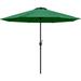 Vineego 9 FT Market Patio Umbrella Outdoor Straight Umbrella with Tilt Adjustable Green