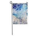 KDAGR Beige Pattern Pebble Blue Winter Abstract Bright Bubble Bubbles Circle Garden Flag Decorative Flag House Banner 28x40 inch