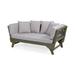 GDF Studio Oceanna Outdoor Acacia Wood and Rope Expandable Daybed with Cushions Gray and Dark Gray