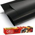 Heat Resistant Non Stick BBQ Grill Mat Reusable Barbecue BBQ Mat For Cut to Any Size Easy to Clean - Work on Gas Charcoal Electric Black