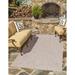 Unique Loom Solid Indoor/Outdoor Solid Rug Beige/Ivory 7 10 x 11 4 Rectangle Solid Modern Perfect For Patio Deck Garage Entryway