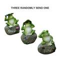 1Pc Garden Ornaments 5 Inch Frogs Garden Statues Frogs Sitting On Stone Sculptures Garden Yard Frogs Landscaping Stone Indoor Outdoor Decoration Radom Pattern