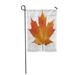 LADDKE Orange Fall Single Maple Leaf Red Autumn White Garden Flag Decorative Flag House Banner 12x18 inch