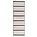 Colonial Mills 2.5 x 4 Gray and White Striped Handcrafted Outdoor Reversible Area Throw Rug