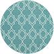 Mark&Day Outdoor Area Rugs 7ft Round Liam Cottage Indoor/Outdoor Teal Area Rug (7 3 Round)