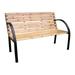 Solid Wood & Steel Park Bench - Pack of 4