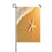 ECZJNT Sea coast starfish golden sand blue sea sunlight Garden Flag Outdoor Flag Home Party Garden Decor 12x18 Inch