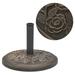 Dcenta Umbrella Base Resin Round Garden Parasol Pole Holder Sun Beach Umbrella Stand 19.8 lbs Bronze for Lawn Patio Outdoor Furniture 17.9 x 13.4 Inches (Diameter x H)