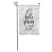 KDAGR Colorful Motivational and Inspirational Season Hello Spring Calligraphic Flowers Garden Flag Decorative Flag House Banner 28x40 inch
