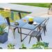 Vineego 5 Pieces Patio Dining Sets Outdoor Dining Table and Metal Dining Chairs(Gun)