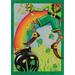 Toland Home Garden Leaping Leprechaun St Pats St Patricks Day Flag Double Sided 12x18 Inch