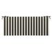 RSH DÃ©cor Indoor Outdoor Foam Bench Cushion with Ties 36â€� x 14â€� x 3 Black & White Stripe