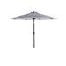 Westin Outdoor 9 Ft Patio Market Umbrella with Tilt & Crank Gray /White Stripe