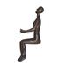 Abstract of Nude Girl sitting Bronze Statue - Size: 9 L x 6 W x 21 H.