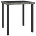 Patio Dining Table Gray 27.6 x27.6 x28.7 Poly Rattan