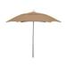 7.5 Hex Patio Umbrella 6 Rib Push Up Bright Aluminum with Beige Spun Poly Canopy 7HPUA-Beige