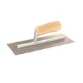 Bon Tool 14-321 Notched Trowel - 1/8-inch X 3/16-inch Rect - Wood Handle