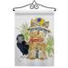 Yorkshire Scarecrow Garden Flag - Set Wall Hanger Fall Halloween Witch Trick or Treat Spooky Night Black Cat Season Autumntime Pumpkin - House Banner Small Yard Gift Double-Sided 13 X 18.5