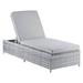 Elle Decor Vallauris Outdoor Chaise Lounge with Storage Grey