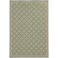 Milton Geometric Outdoor Area Rug Grey/ Ivory 4 2 x 4