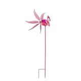 Evergreen 36 H Solar Flamingo Staked Wind Spinner 13 x 11 x 35.8 inches.