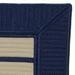 9 x 12 Navy Blue and Beige All Purpose Handcrafted Reversible Rectangular Outdoor Area Throw Rug