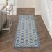 Nourison Aloha Indoor/Outdoor Blue/Grey 2 3 x 10 Area Rug (2x10)