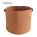 Grow Bag Thickened Non-woven Plant Fabric Pot Container with Handle for Garden Vegetable Flower Brown & 7 Gallon by Hi.FANCY