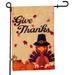 Give Thanks Double-Sided Garden Flag and Flagpole Outdoor Thanksgiving Decorative Flag for Homes Yards and Gardens 12 x 18 Inch Flag with 36 Inch Flagpole