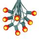 25 Foot G30 Outdoor Patio String Lights with 25 Orange Globe Bulbs â€“ Indoor Outdoor String Lights â€“ Market Bistro CafÃ© Hanging String Lights â€“ C7/E12 Base - Green Wire