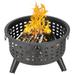 26 Round Metal Lattice Fire Pit Fire Bowl Outdoor BBQ Burn Grill Patio Brazier