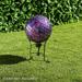 Alpine Corporation 10 Embossed Glass Gazing Ball Purple