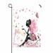 ABPHQTO Flower Fairy Butterflies Home Outdoor Garden Flag House Banner Size 28x40 Inch