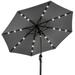 Best Choice Products 10ft Solar LED Lighted Patio Umbrella w/ Tilt Adjustment UV-Resistant Fabric - Gray
