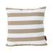 GDF Studio Megumi Indoor Water Resistant Square Throw Pillows Set of 2 Brown Stripe