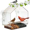 Large Window Bird House Feeder by Nature Anywhere with Sliding Seed Holder for Garden Birds