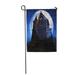 LADDKE Blue Haunted Spooky House Scary Woods Halloween Creepy Dark Dwelling Garden Flag Decorative Flag House Banner 28x40 inch