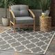 nuLOOM Gina Moroccan Indoor/Outdoor Accent Rug 3 3 x 4 11 Gray