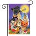 Trick or Treat Dogs Halloween Garden Flag Cats Jack o Lantern 12.5 x 18