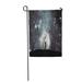 LADDKE Star Space Moon and Man Universe Sky Magic Galaxy Night Starry Girl Garden Flag Decorative Flag House Banner 12x18 inch