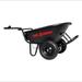 Chore Warrior Wheelbarrow Battery Powered With 6 Cu Ft Black Poly Tub