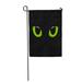 LADDKE Halloween Hypnotic Green Cat Eyes in Darkness Cartoon Cute Monster Eyeball Dark Garden Flag Decorative Flag House Banner 12x18 inch