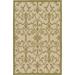Unique Loom Gate Indoor/Outdoor Botanical Rug Green 3 3 x 5 3 Rectangle Border Traditional Perfect For Patio Deck Garage Entryway